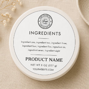 Ingredients Logo Product Professional Label
