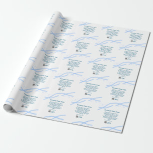 Ingredients name add business name website QR code Wrapping Paper