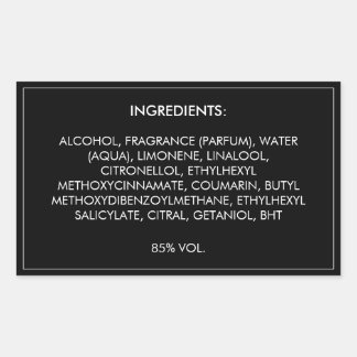 Ingredients Product Label