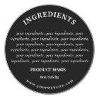 Ingredients Product Label