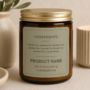 Ingredients Product Label