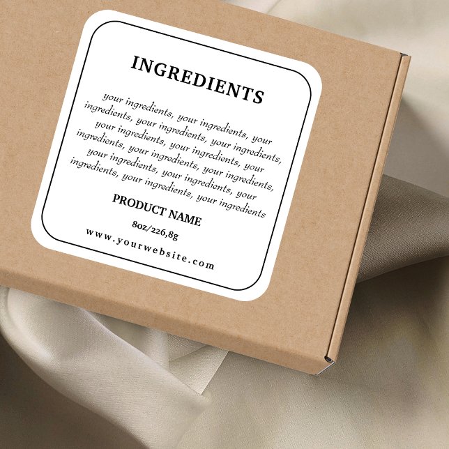 Ingredients Product Label (Creator Uploaded)