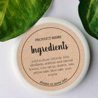 Ingredients Product Label | Modern, Simple Sticker