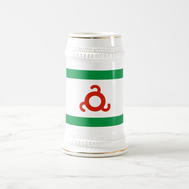 Ingushetia Flag Beer Stein (Center)