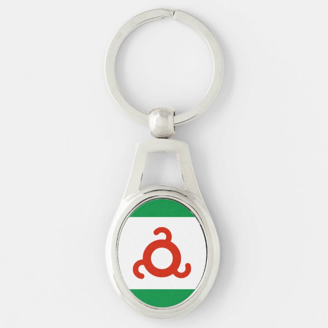 Ingushetia Flag Key Ring (Front)