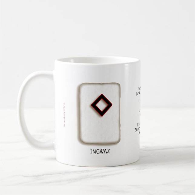Ingwaz RuneStone 11 oz. Mug (Left)