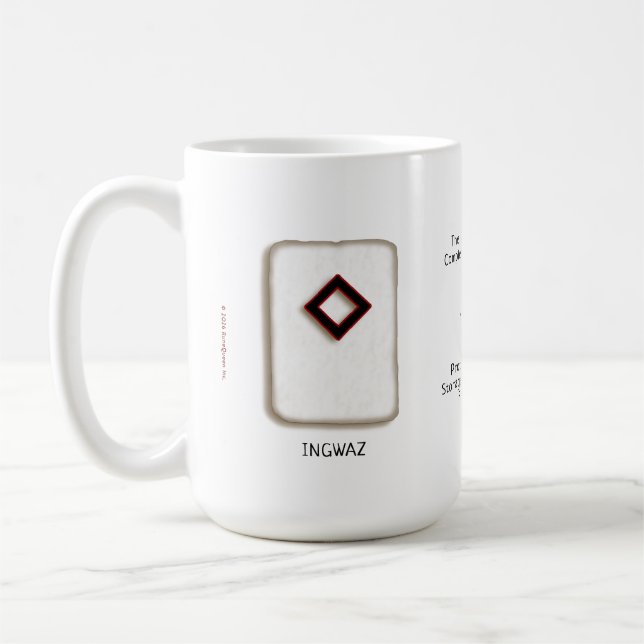 Ingwaz RuneStone 15 oz. Mug (Left)