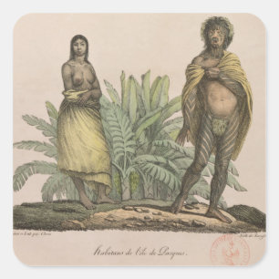 Inhabitants of Easter Island Square Sticker