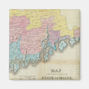Inhabited Parts of Maine Magnet