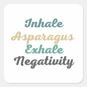 Inhale Asparagus Exhale Negativity Stickers