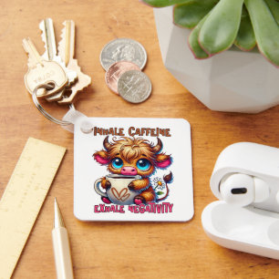 Inhale Caffeine Exhale Negativity  Key Ring
