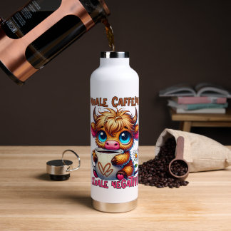 Inhale Caffeine Exhale Negativity Water Bottle