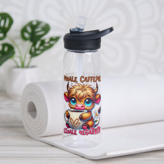 Inhale Caffeine Exhale Negativity Water Bottle