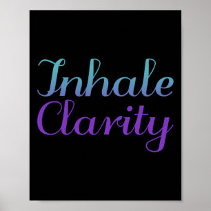 Inhale Clarity Purple Suicide Prevention Awareness Poster