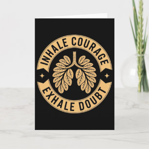 Inhale Courage Exhale Doubt Inspirational Yoga Shi Card