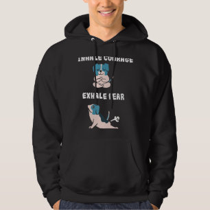 Inhale Courage Exhale Fear  Funny Fart Dogs Doing  Hoodie