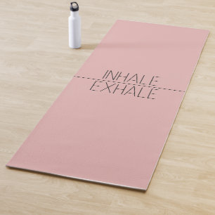 Inhale Exhale Blush Pink Yoga Mat
