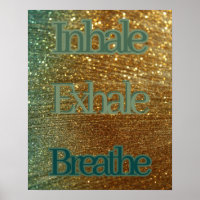 Inhale Exhale Breathe Typography| Relaxing Glitter