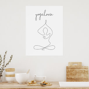 Inhale Exhale Breathing modern yoga studio Poster