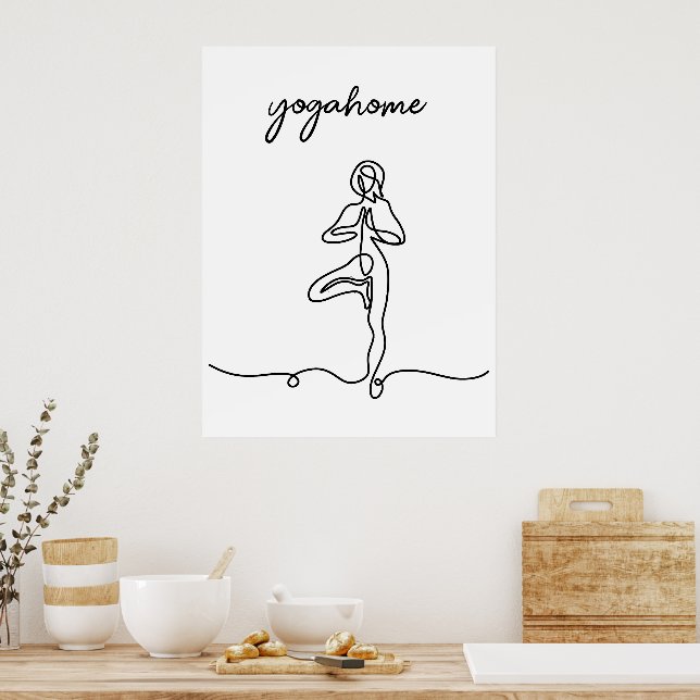 Inhale Exhale Breathing modern yoga studio Poster (Kitchen)