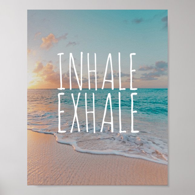 Inhale Exhale Caribbean Beach Paradise Poster (Front)