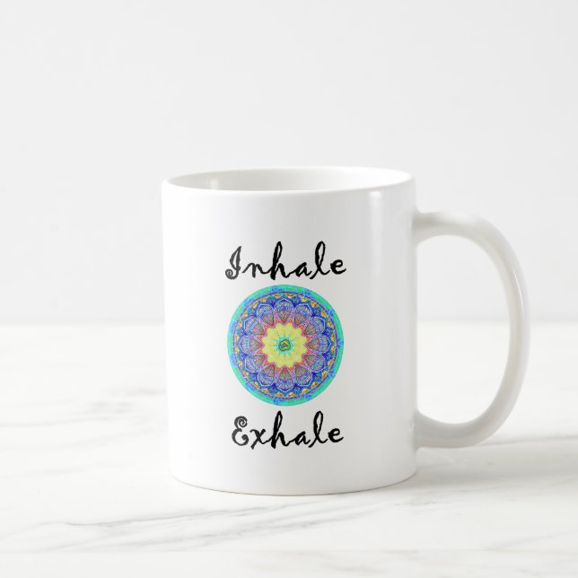inhale exhale coffee mug (Right)