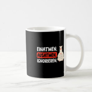 Inhale Exhale Ignore Funny Llama Yoga Coffee Mug