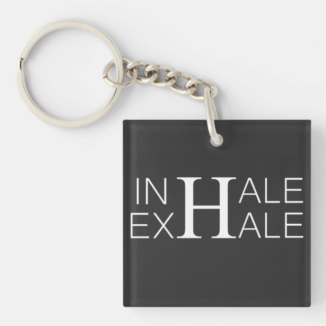 Inhale exhale key ring (Front)
