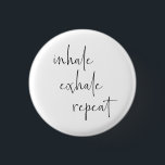 Inhale Exhale Meditation Calm Breathe Minimalist 3 Cm Round Badge<br><div class="desc">Bring calm and balance with this Inhale Exhale Meditation Calm Breathe Minimalist Art Button Pin</div>