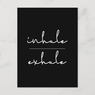 Inhale exhale postcard