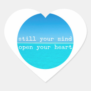 Inhale Exhale Relaxing Meditational Quote Heart Sticker