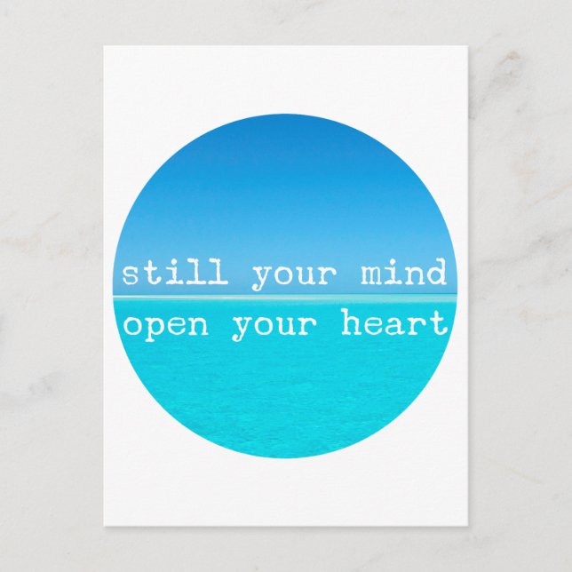 Inhale Exhale Relaxing Meditational Quote Postcard (Front)