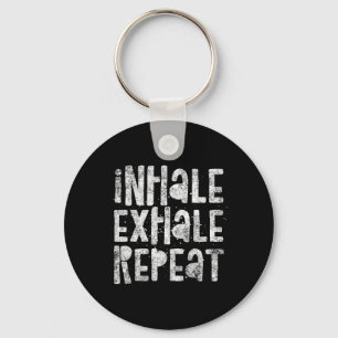 Inhale, Exhale, Repeat, Breath Exercise Calming Yo Key Ring