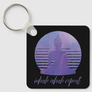 Inhale Exhale Repeat Purple Key Ring