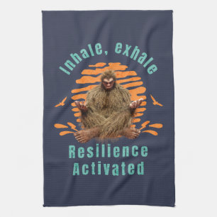 Inhale, Exhale Resilience Activated Bigfoot Tea Towel