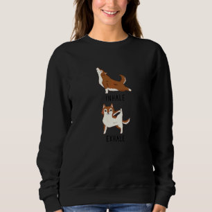 Inhale Exhale Siberian Husky Copper Huskies Dog Y Sweatshirt