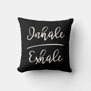 Inhale Exhale Typography Cushion