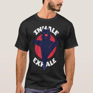 Inhale exhale yoga cat T-Shirt