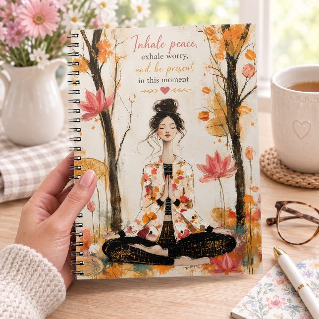 Inhale Peace Be Present Every Day Always Notebook (Creator Uploaded)