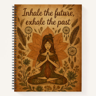 Inhale the Future, Exhale the Past – Boho Notebook