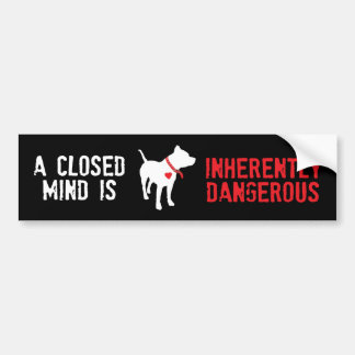 Inherently Dangerous Pit Bull Dog Bumper Sticker