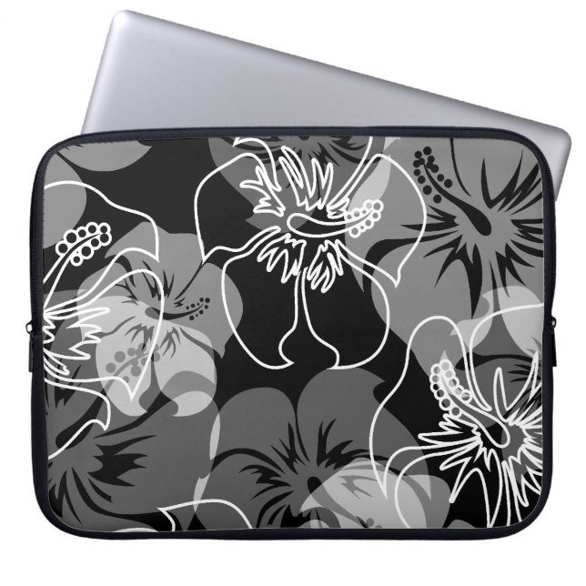 Iniki Point Hawaiian Hibiscus Neoprene Wetsuit Laptop Sleeve (Front)