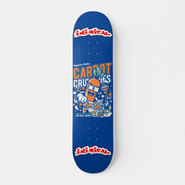 Inimical Carrot Crunchies Cereal Deck  Skateboard (Front)