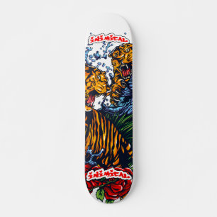 Inimical Fighting Tigers Deck  Skateboard