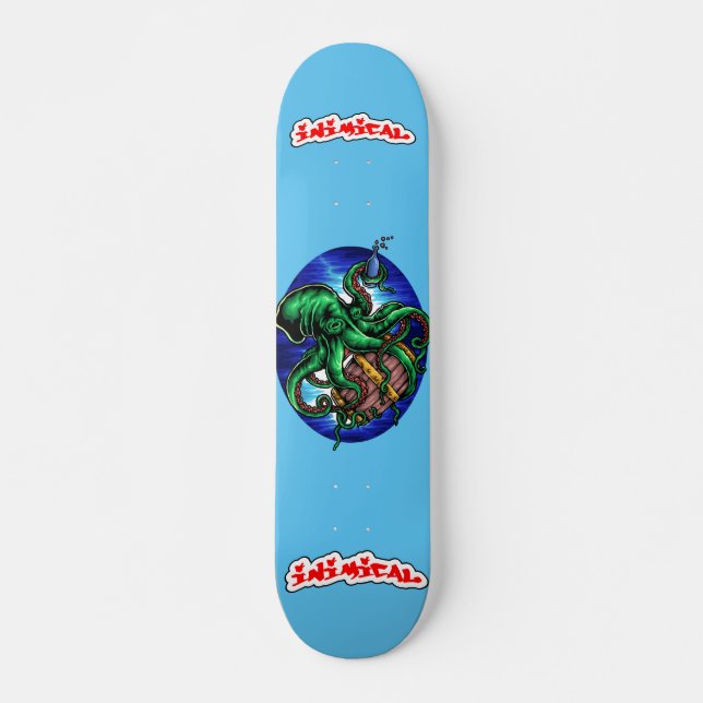 Inimical Greedy Octopus Deck  Skateboard (Front)