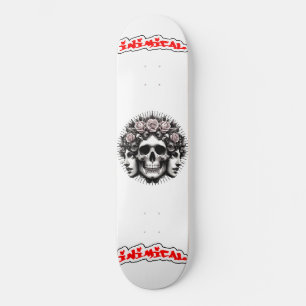 Inimical Rose Skull  Skateboard