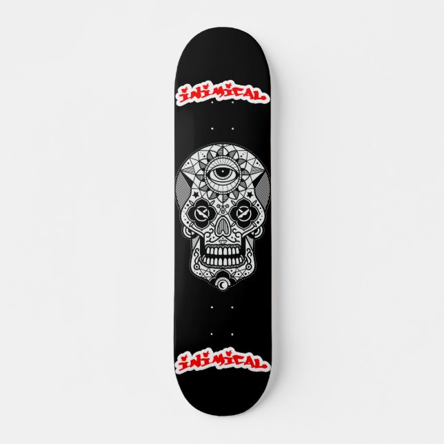 Inimical Sugar Skull Skateboard (Front)