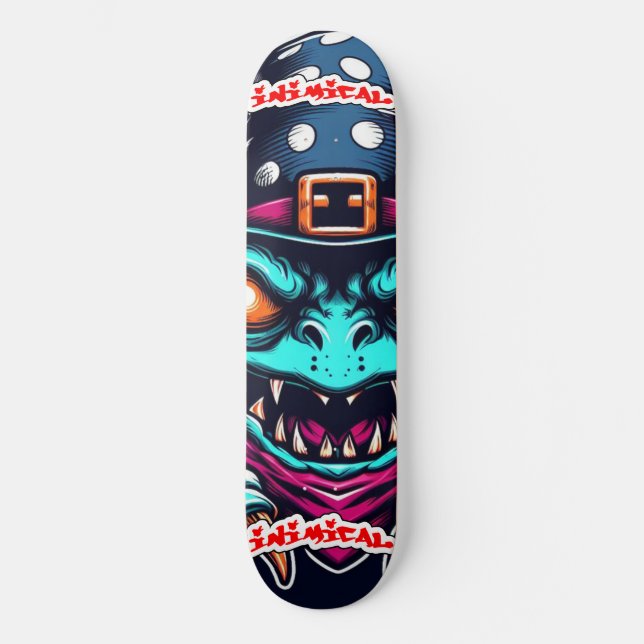 Inimical Toad Wizard  Skateboard (Front)