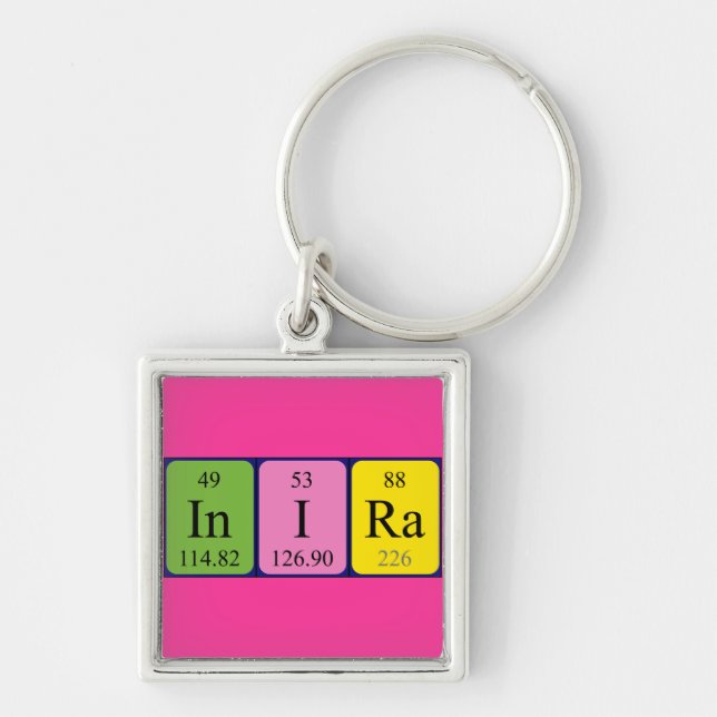 Inira periodic table name keyring (Front)