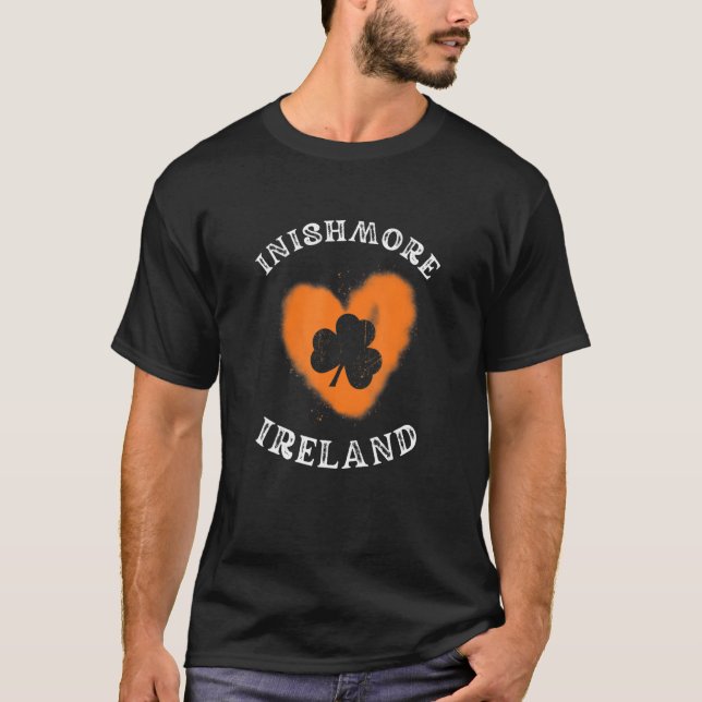 INISHMORE GALWAY Shamrock Gaelic Football and Hurl T-Shirt (Front)